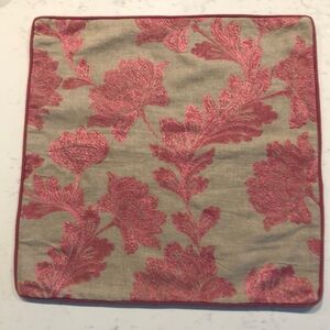 NBU Pair of pink floral embroidered and linen Pillow Covers